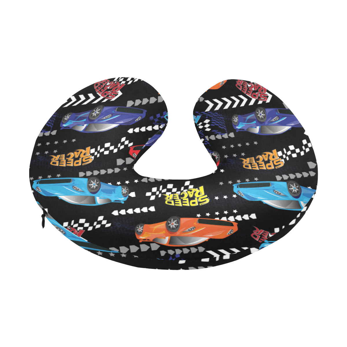 Racing Pattern Print Design A05 U-Shaped Travel Neck Pillow