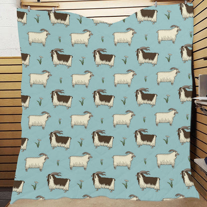 Goat Pattern Print Design 02 Premium Quilt