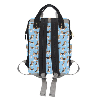 Beagle Pattern Print Design 03 Diaper Bag Backpack