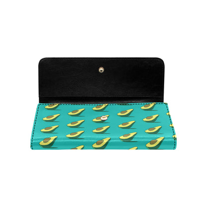 Avocado Pattern Print Design 03 Women's Trifold Wallet