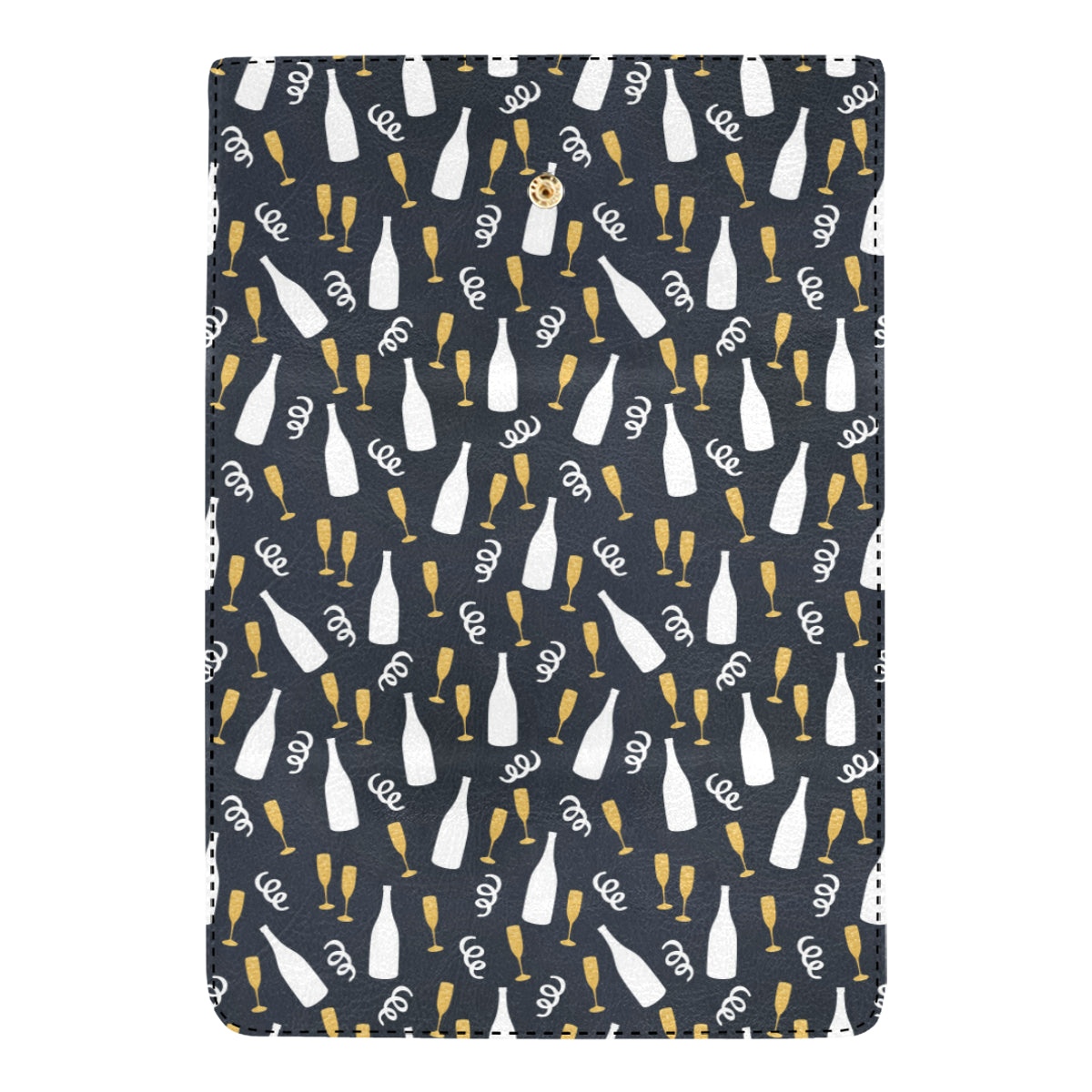 Champagne Pattern Print Design 01 Women's Trifold Wallet