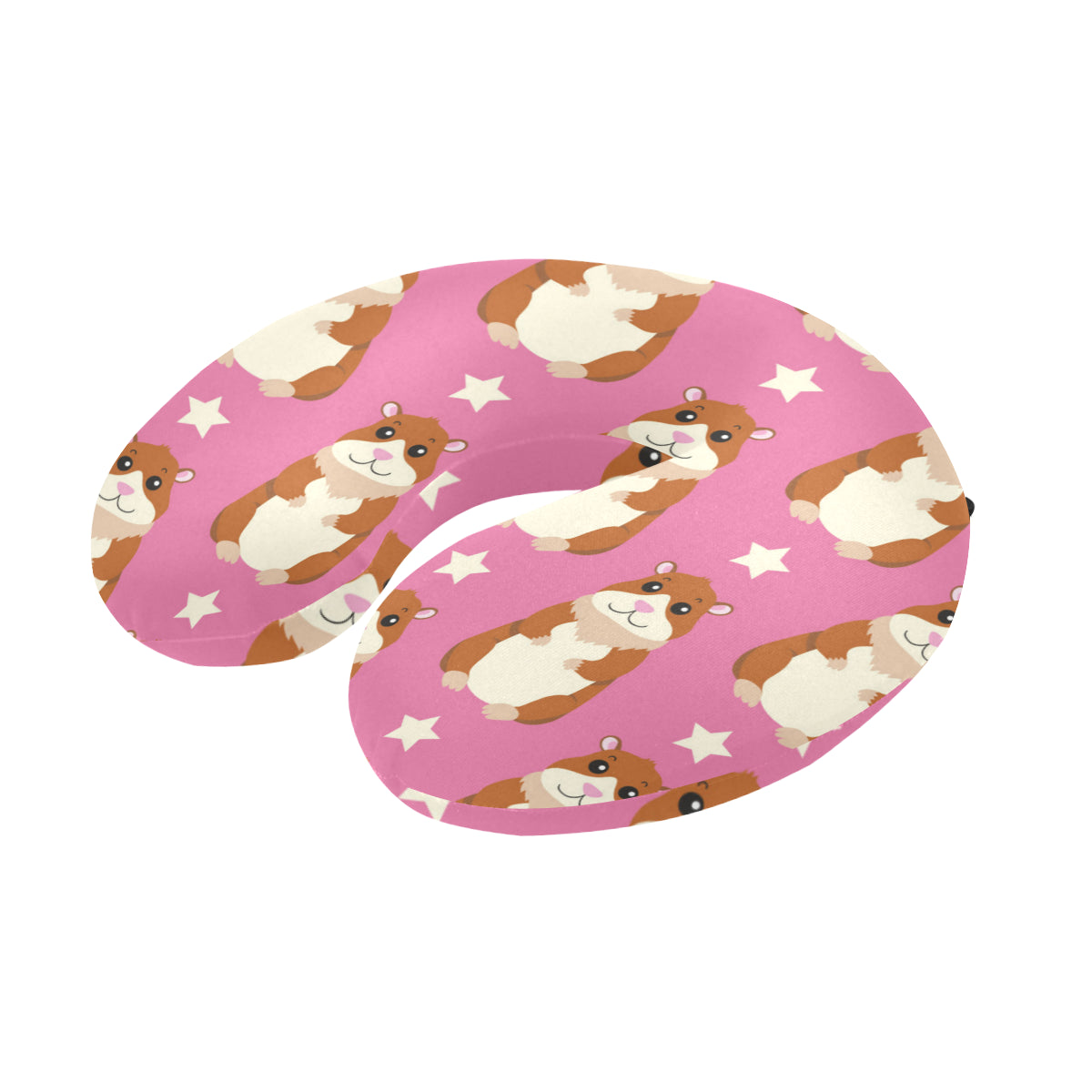 Hamster Cute Pattern Print Design 02 U-Shaped Travel Neck Pillow