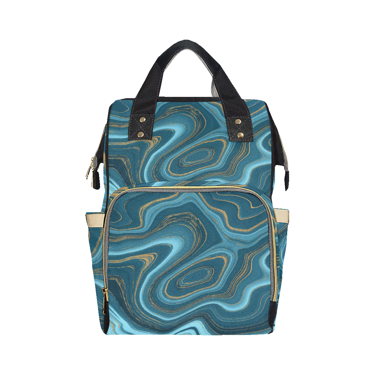 Liquid Pattern Print Design 04 Diaper Bag Backpack