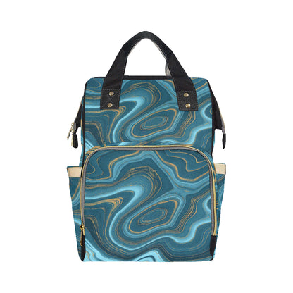 Liquid Pattern Print Design 04 Diaper Bag Backpack