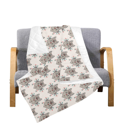Aztec Wolf Pattern Print Design 01 Premium Quilt