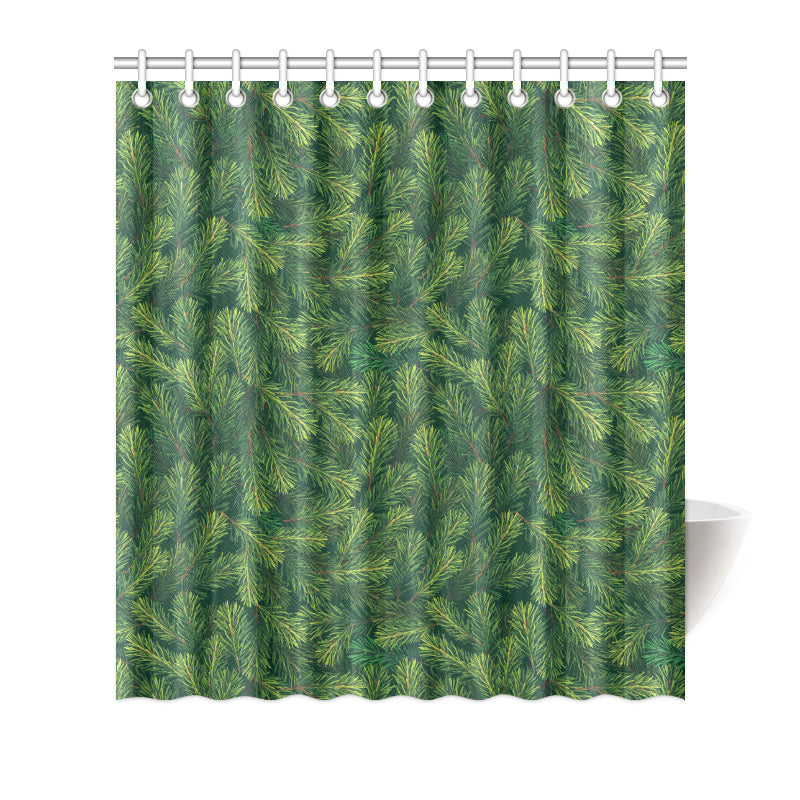 Christmas Tree Pattern Print Design 02 Shower Curtain