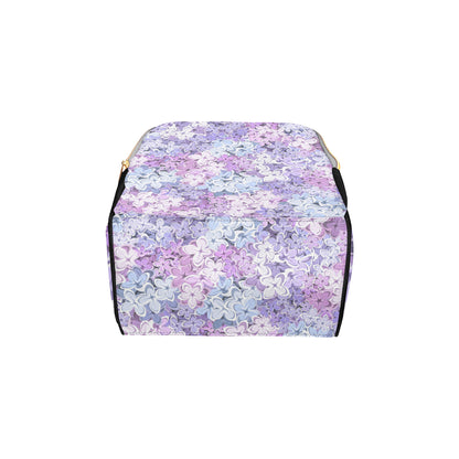 Lilac Pattern Print Design LI01 Diaper Bag Backpack