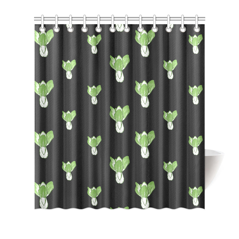 Kale Pattern Print Design 02 Shower Curtain