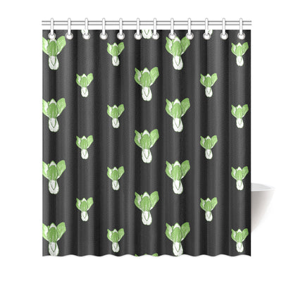 Kale Pattern Print Design 02 Shower Curtain