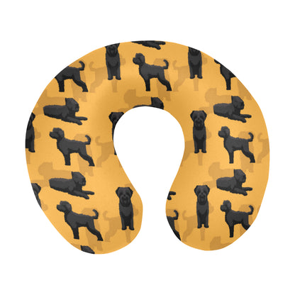 Bouviers des Flandres Pattern Print Design 01 U-Shaped Travel Neck Pillow