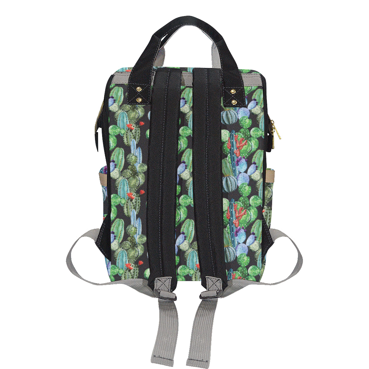 Cactus Watercolor Style Print Diaper Bag Backpack