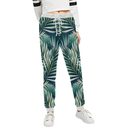 Sun Spot Tropical Palm Leaves hower Curtain Unisex Sweatpants