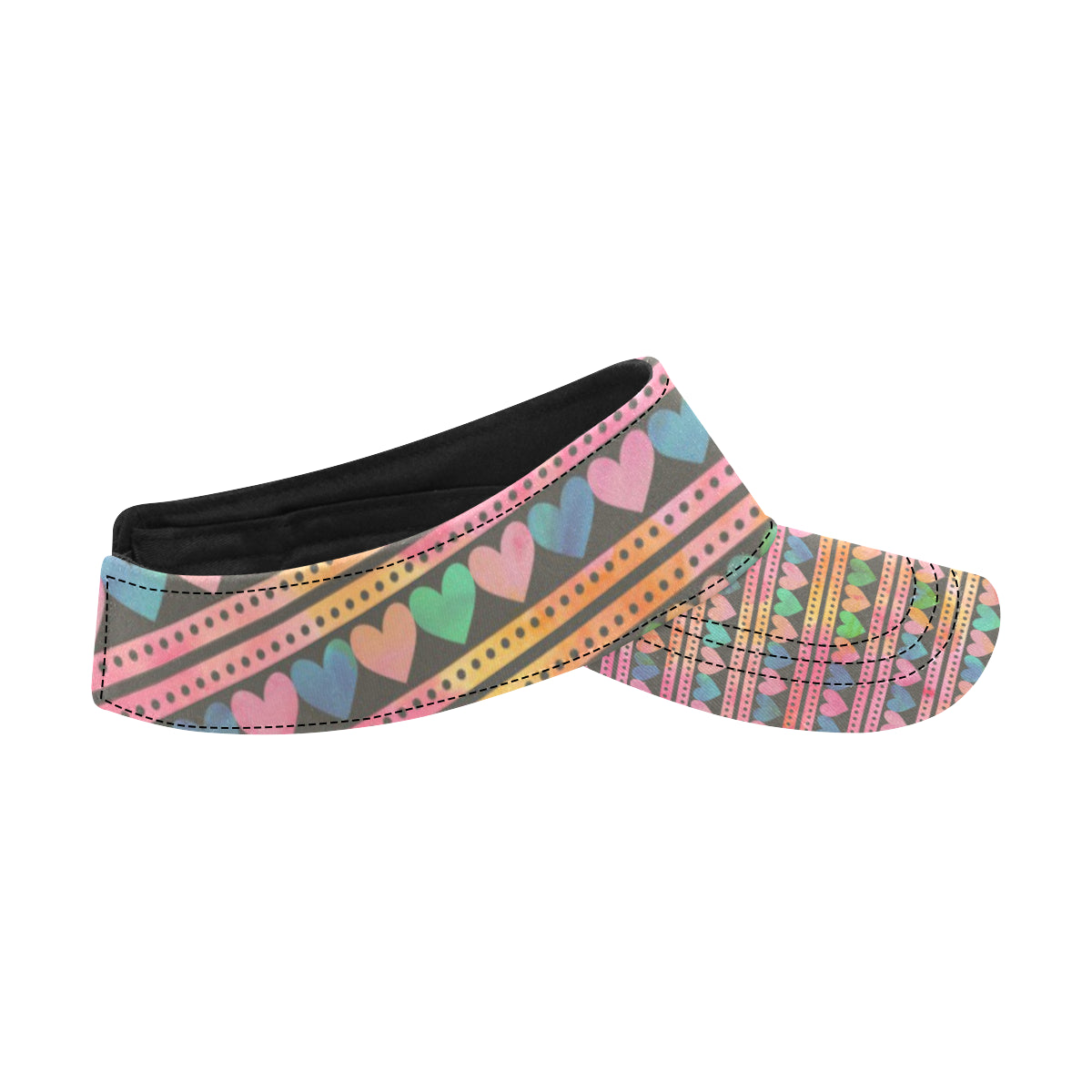 Heart Pattern Print Design HE010 Unisex Sun Visor