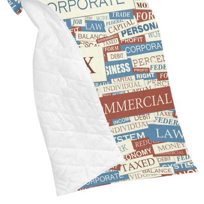 Accounting Financial Pattern Print Design 01 Premium Quilt
