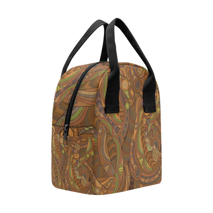 Maori Ornament Design Print Insulated Lunch Bag