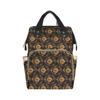 Sun Moon mandala Third eye Diaper Bag Backpack