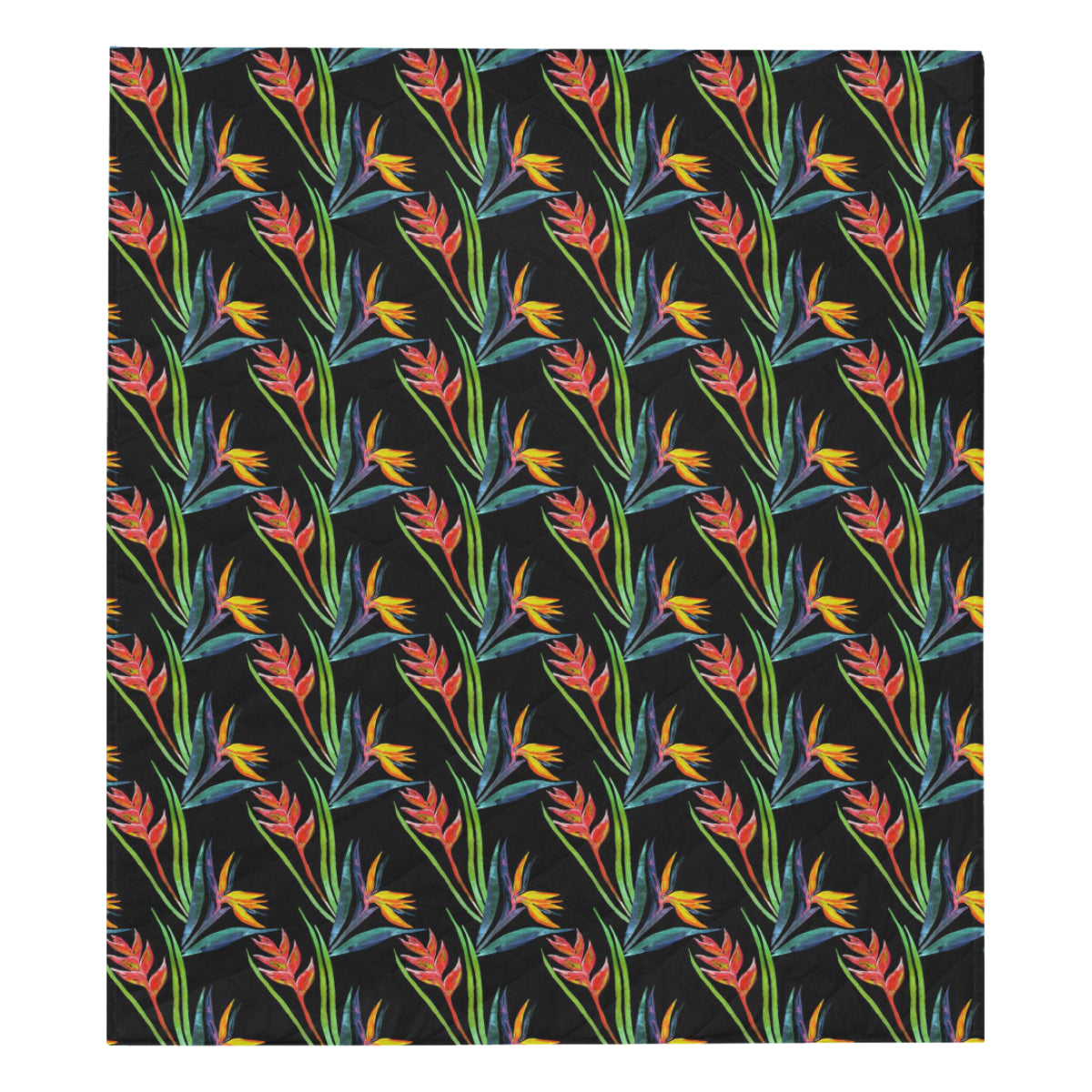 Heliconia Pattern Print Design HL04 Premium Quilt
