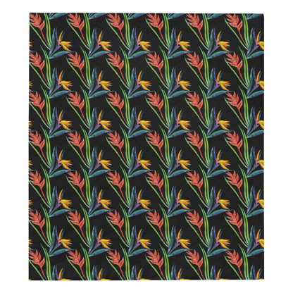 Heliconia Pattern Print Design HL04 Premium Quilt