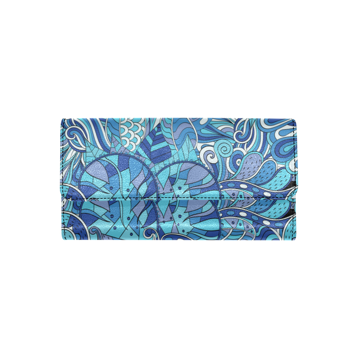 Funky Retro Pattern Print Design A02 Women's Trifold Wallet