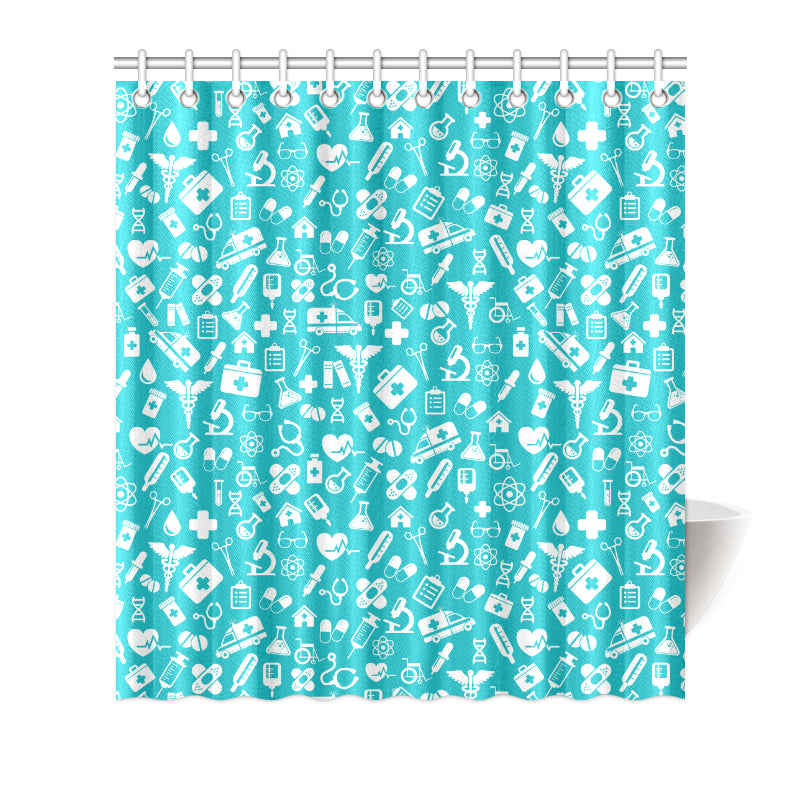 Medical Pattern Print Design 04 Shower Curtain