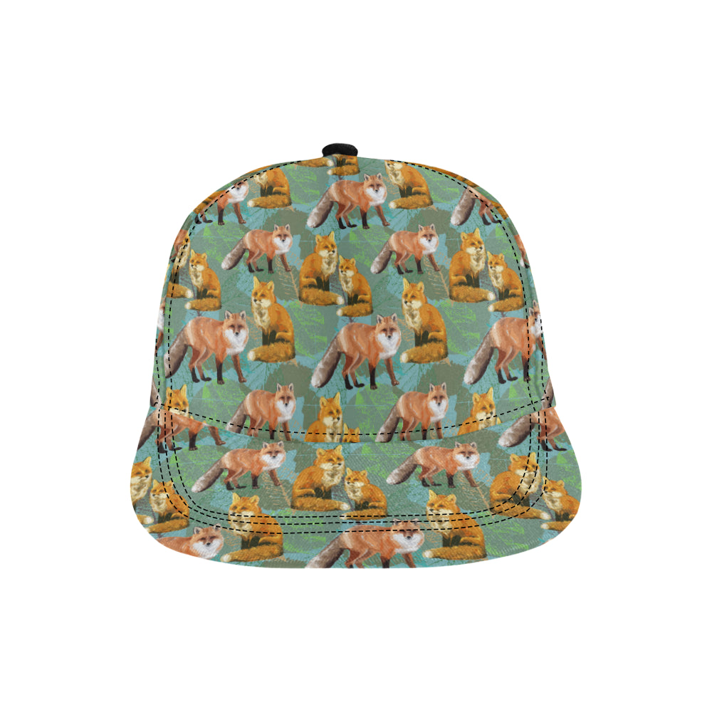 Fox Autumn leaves Themed Snapback Cap