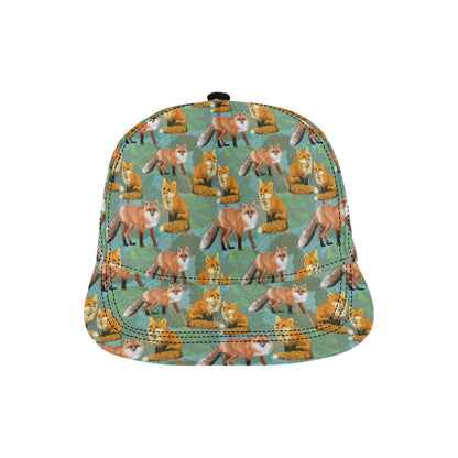 Fox Autumn leaves Themed Snapback Cap