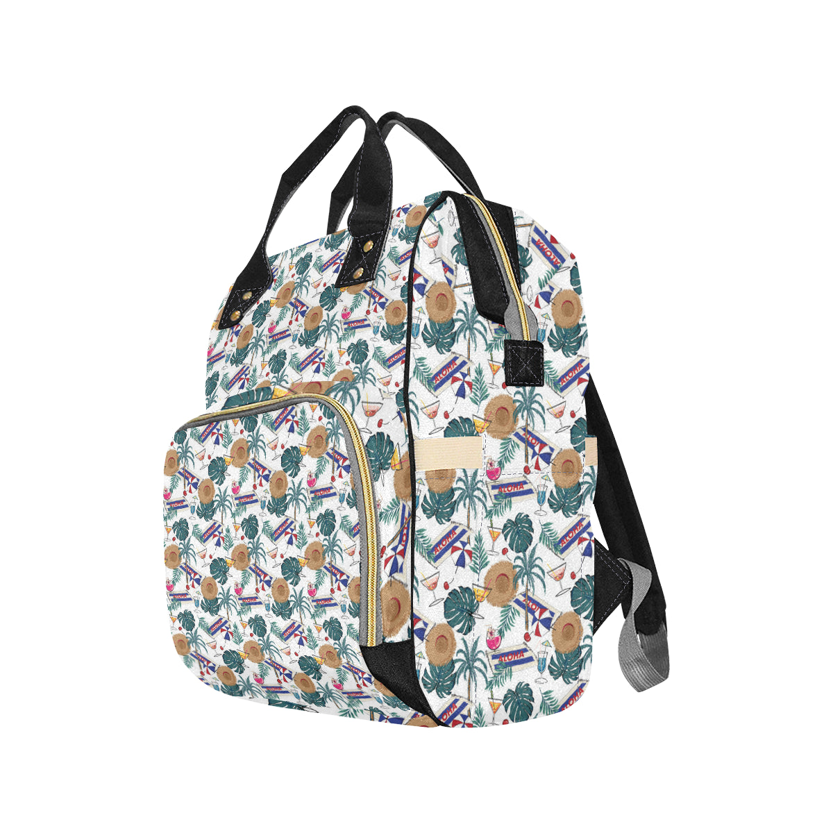 Aloha Hawaii Beach Pattern Print Design 04 Diaper Bag Backpack