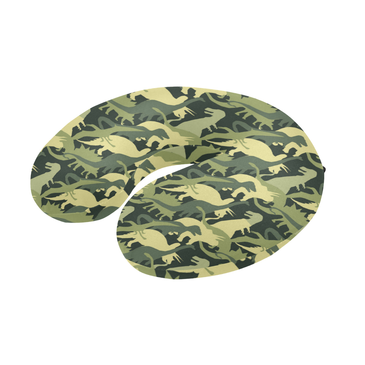 Camouflage Dinosaur Pattern Print Design 03 U-Shaped Travel Neck Pillow