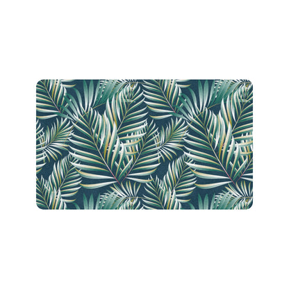Sun Spot Tropical Palm Leaves hower Curtain Rubber Doormat
