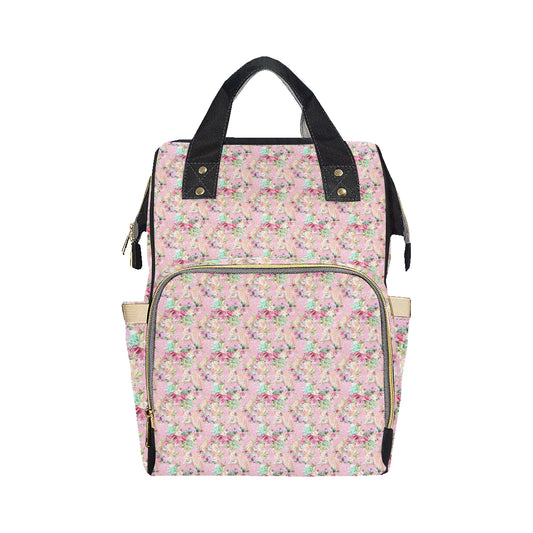 Unicorn Princess with Rose Diaper Bag Backpack