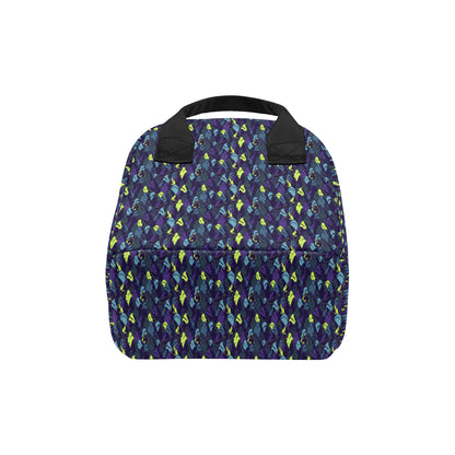 Shark Neon color Print Insulated Lunch Bag