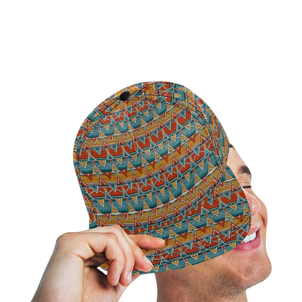 Kente Print African Design Themed Snapback Cap