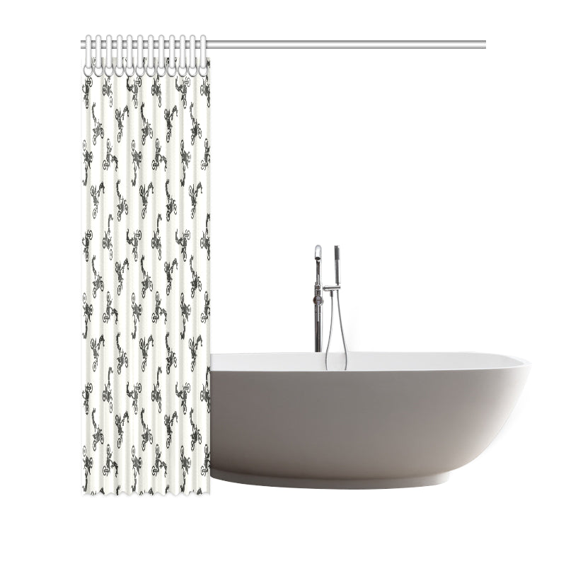 Motocross Pattern Print Design 03 Shower Curtain