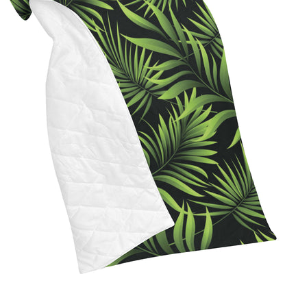 Palm Leaves Pattern Print Design PL07 Premium Quilt