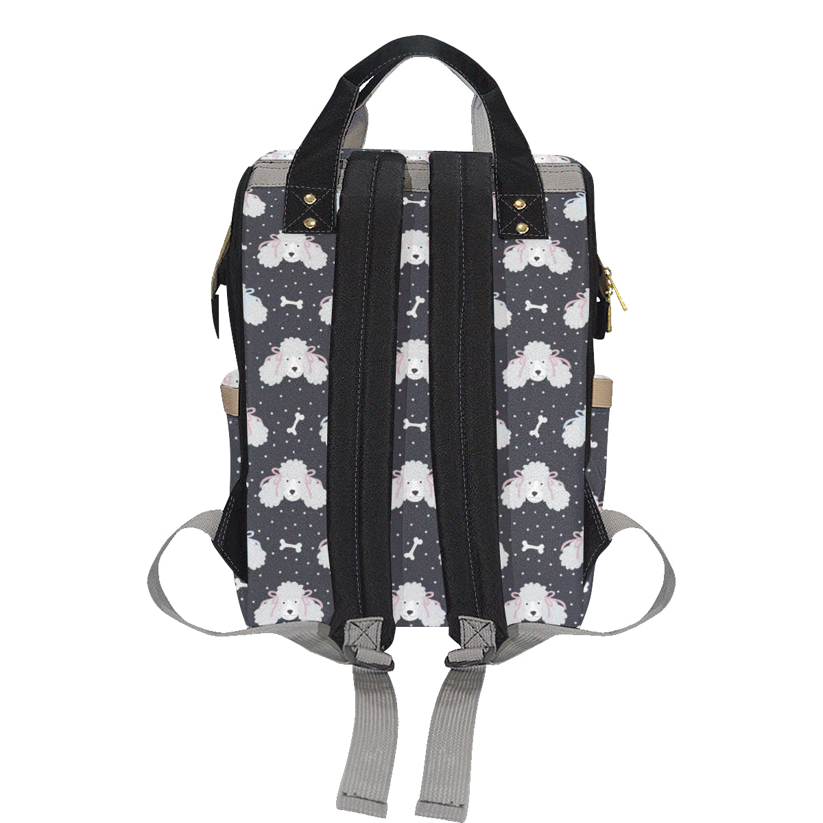 Poodle Pattern Print Design A03 Diaper Bag Backpack