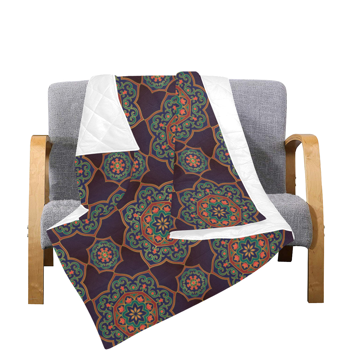 Medallion Pattern Print Design 03 Premium Quilt