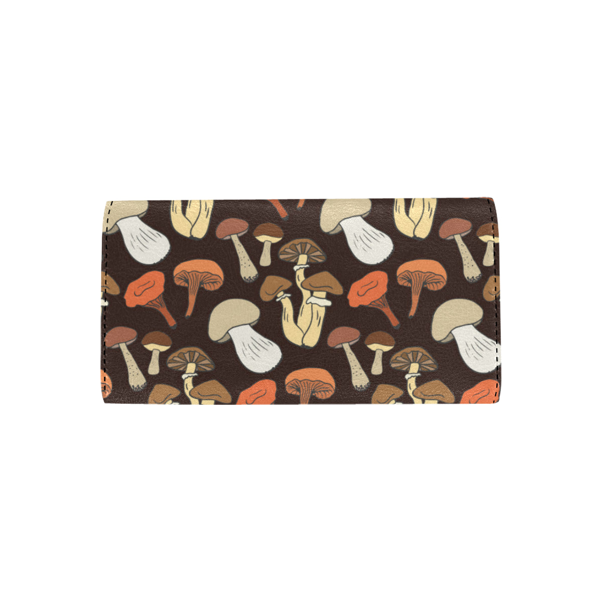 Mushroom Pattern Print Design A05 Women's Trifold Wallet