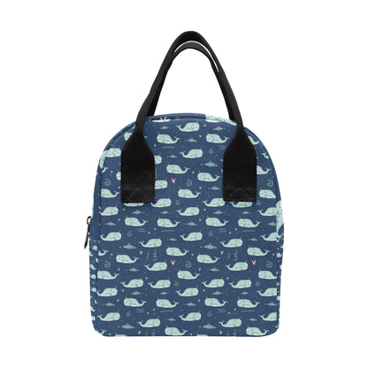 Narwhal Design Print Insulated Lunch Bag