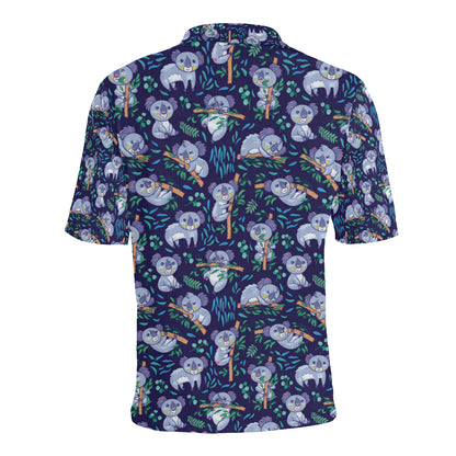 Koala Themed Design Print Men Polo Shirt