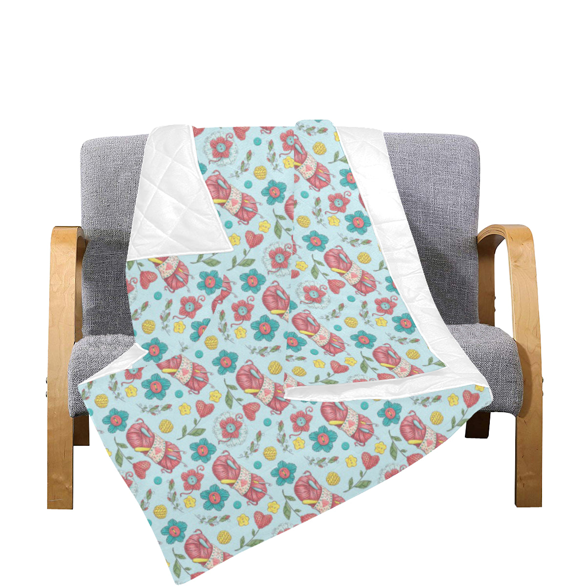 Crochet Pattern Print Design 01 Premium Quilt