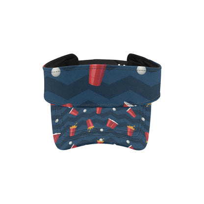 Beer Pong Pattern Print Design 01 Unisex Sun Visor
