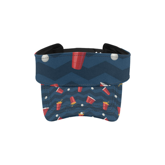 Beer Pong Pattern Print Design 01 Unisex Sun Visor