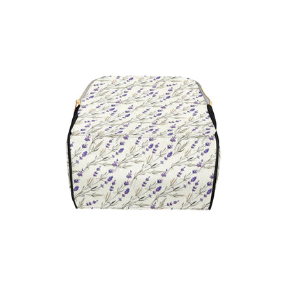 Lavender Pattern Print Design 01 Diaper Bag Backpack