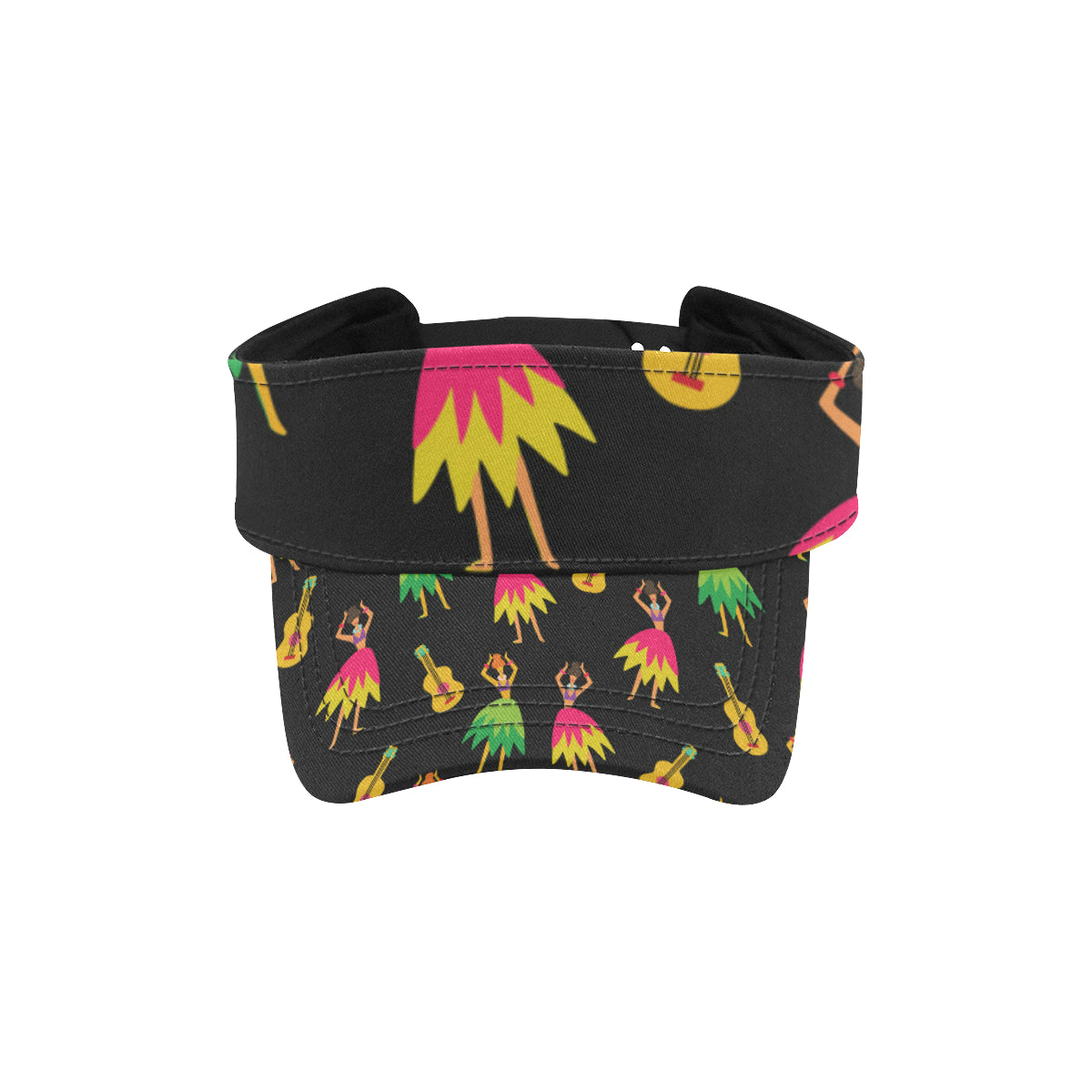 Hula Dancers Hawaiian Girl Pattern Print Design 03 Unisex Sun Visor
