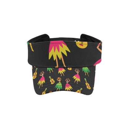 Hula Dancers Hawaiian Girl Pattern Print Design 03 Unisex Sun Visor