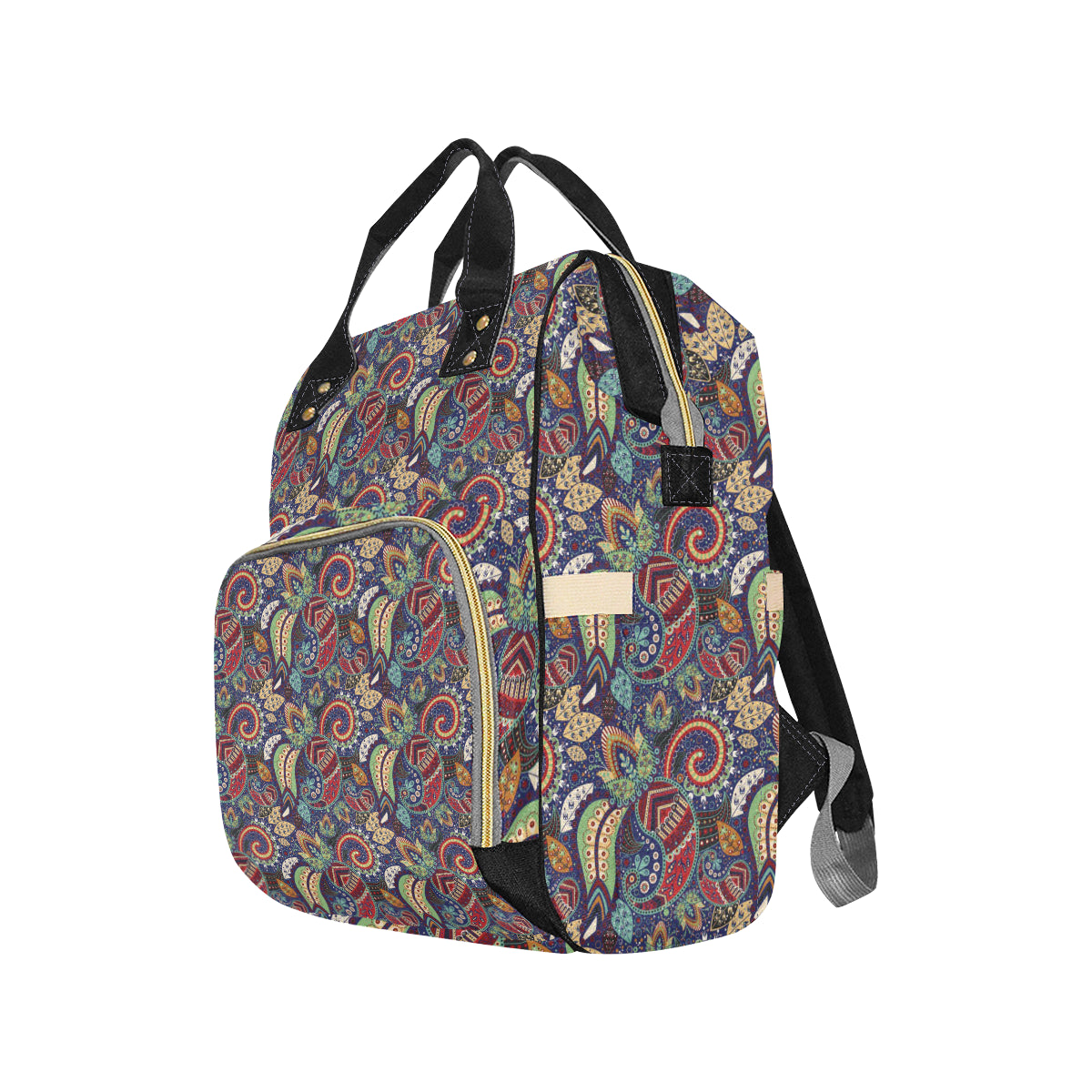 Paisley Boho Pattern Print Design A03 Diaper Bag Backpack