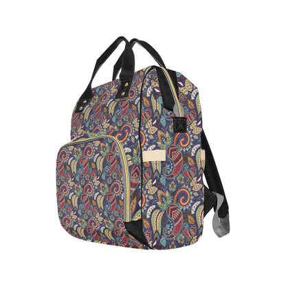 Paisley Boho Pattern Print Design A03 Diaper Bag Backpack