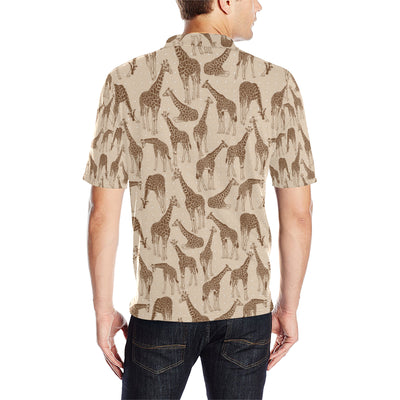 Giraffe Pattern Design Print Men Polo Shirt