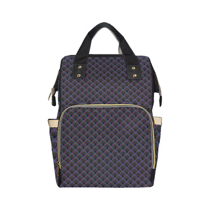 Mermaid Pattern Print Design 09 Diaper Bag Backpack