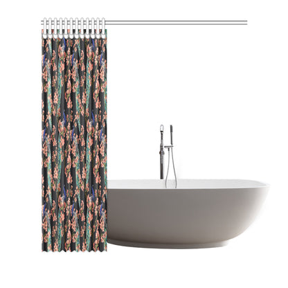 Peacock Pattern Print Design A01 Shower Curtain